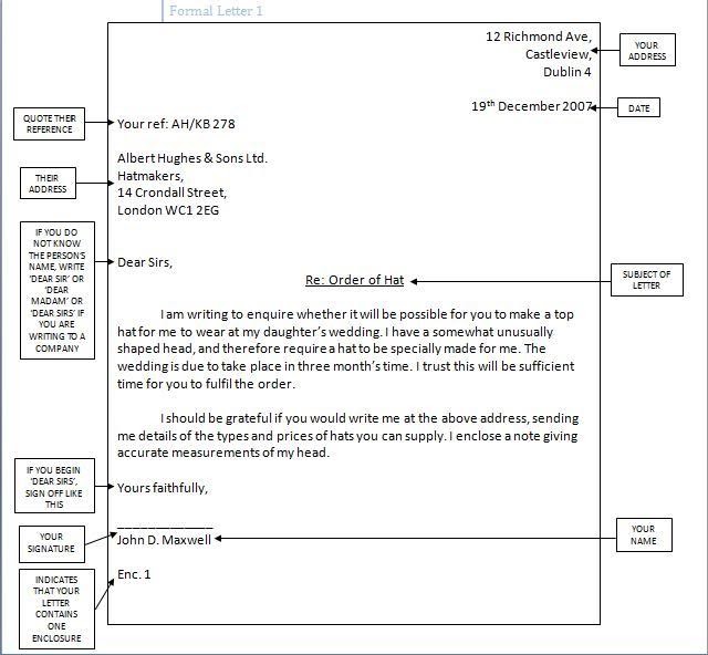 How to write an email structure picture