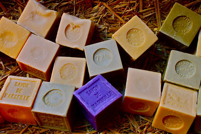 Savon de Marseille, olive oil and lavender soaps