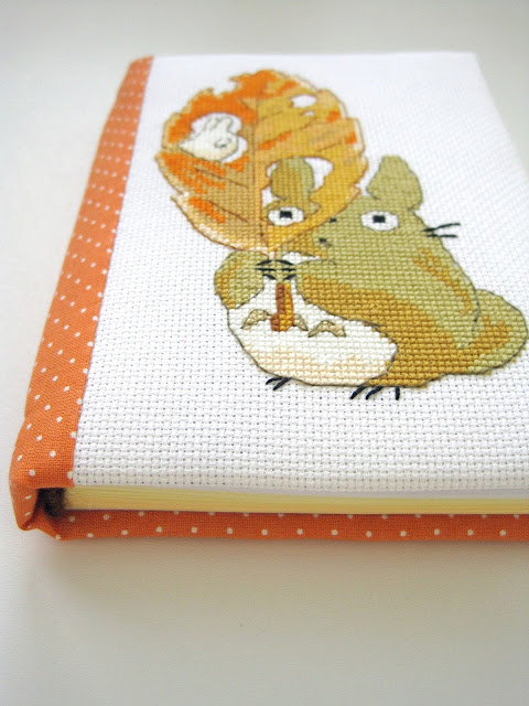 totoro тоторо cross stitch вышивка hand made notebook блокнот ручной работы