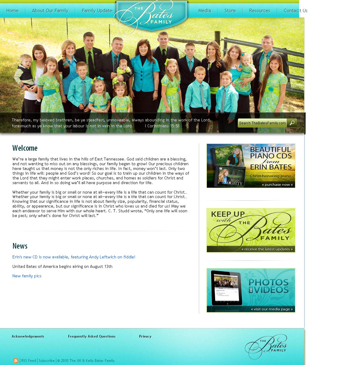 Bates Family Fan Page New Look on The Bates Family site!