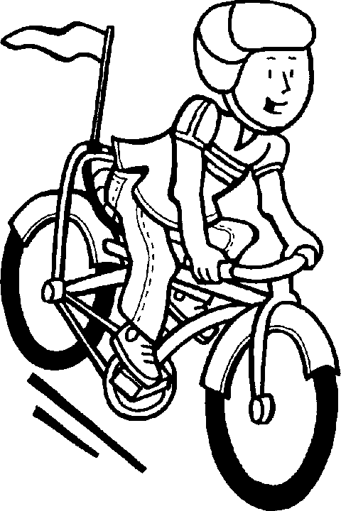 Como dibujar un niño en bicicleta - Imagui