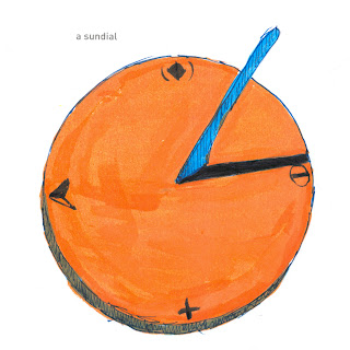 642 Things to Draw 48 - A Sundial - Watercolour and Ink by Ana Tirolese ©2012