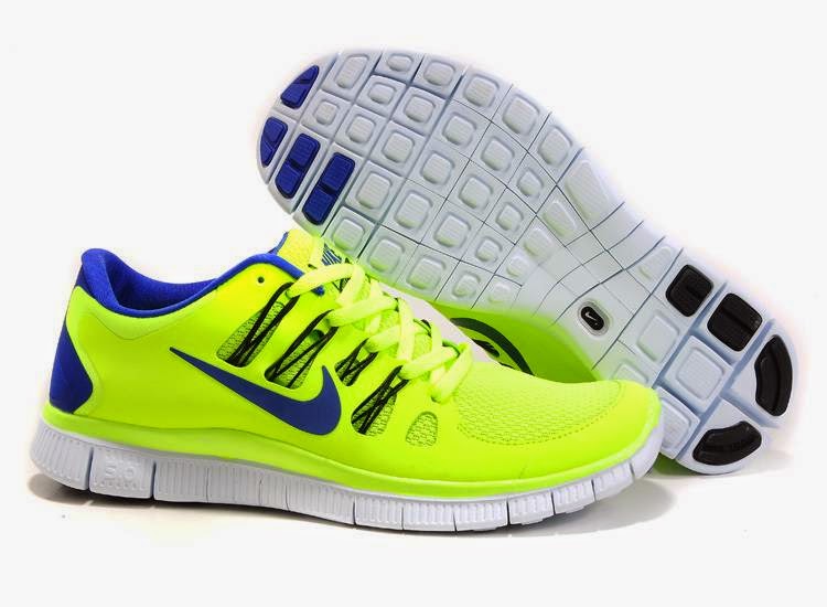 NIKE FREE 50 Mens Running Shoes Light Blue White Yellow 50