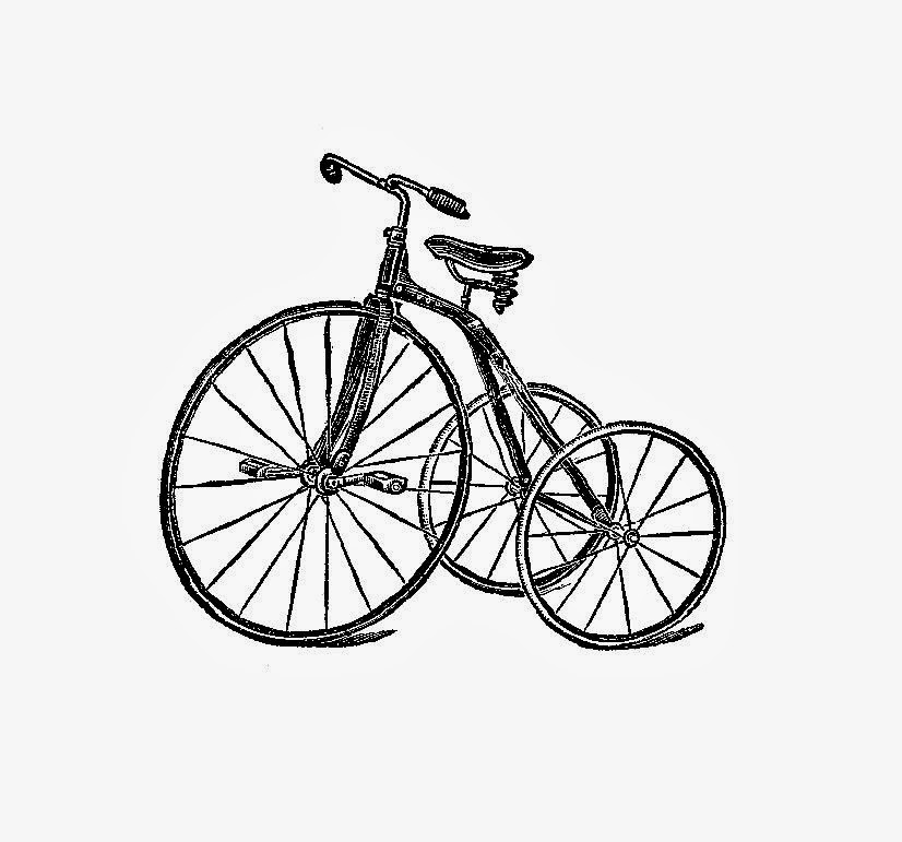 Digital Stamp Design Free Toy Digital Stamp Antique 1913 Tricycle
