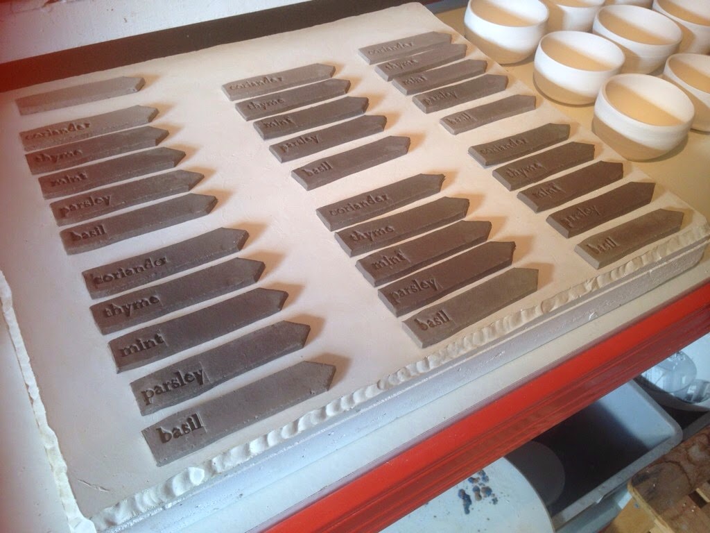 Random Seed Ceramics Ceramic herb markers an easy process to repeat