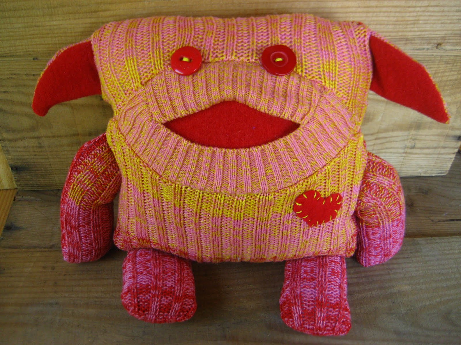 Kira's Crafty Life Blog Pinkish Sweater Monsters