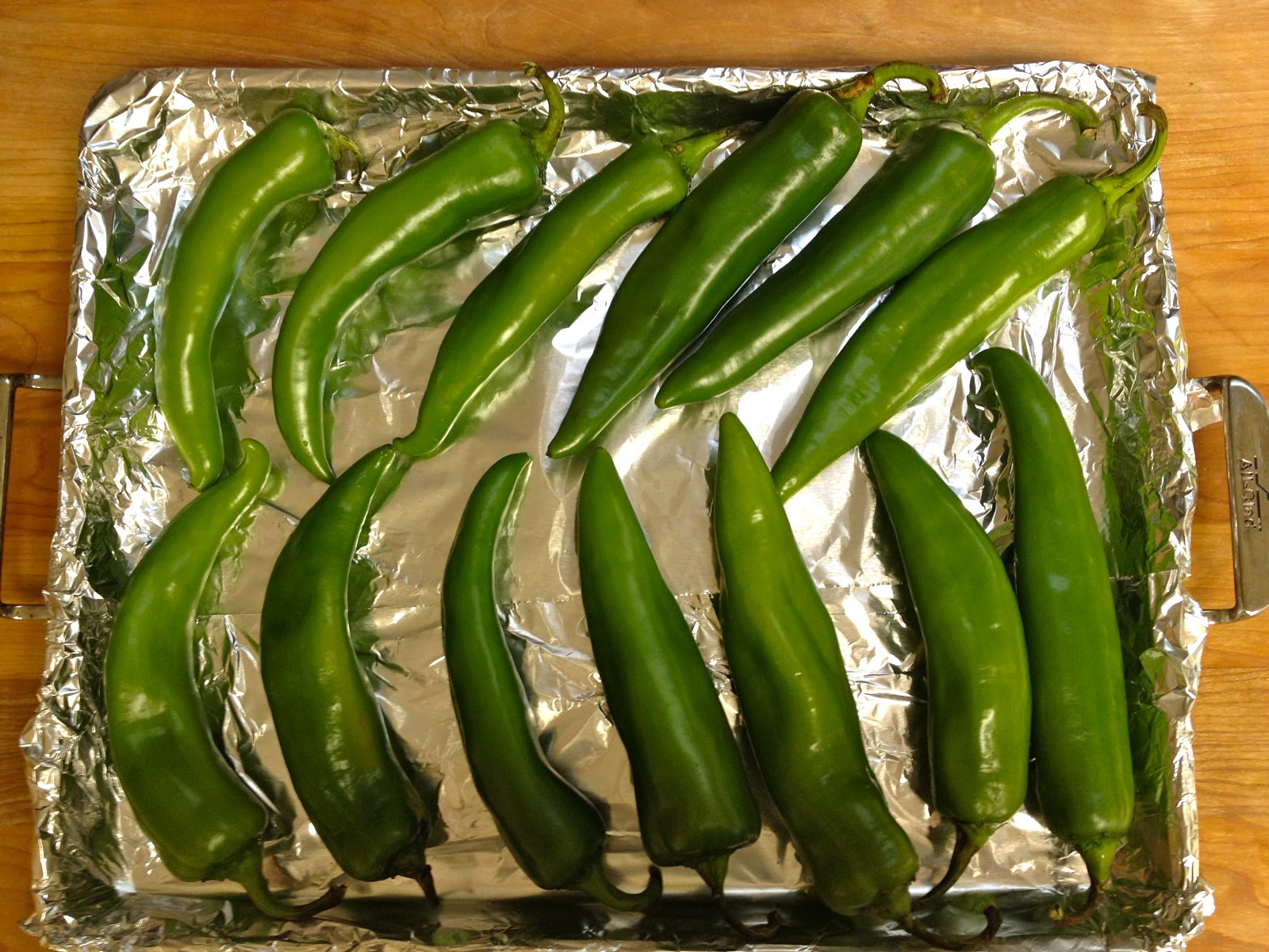 Oven Roasted Green Chilies