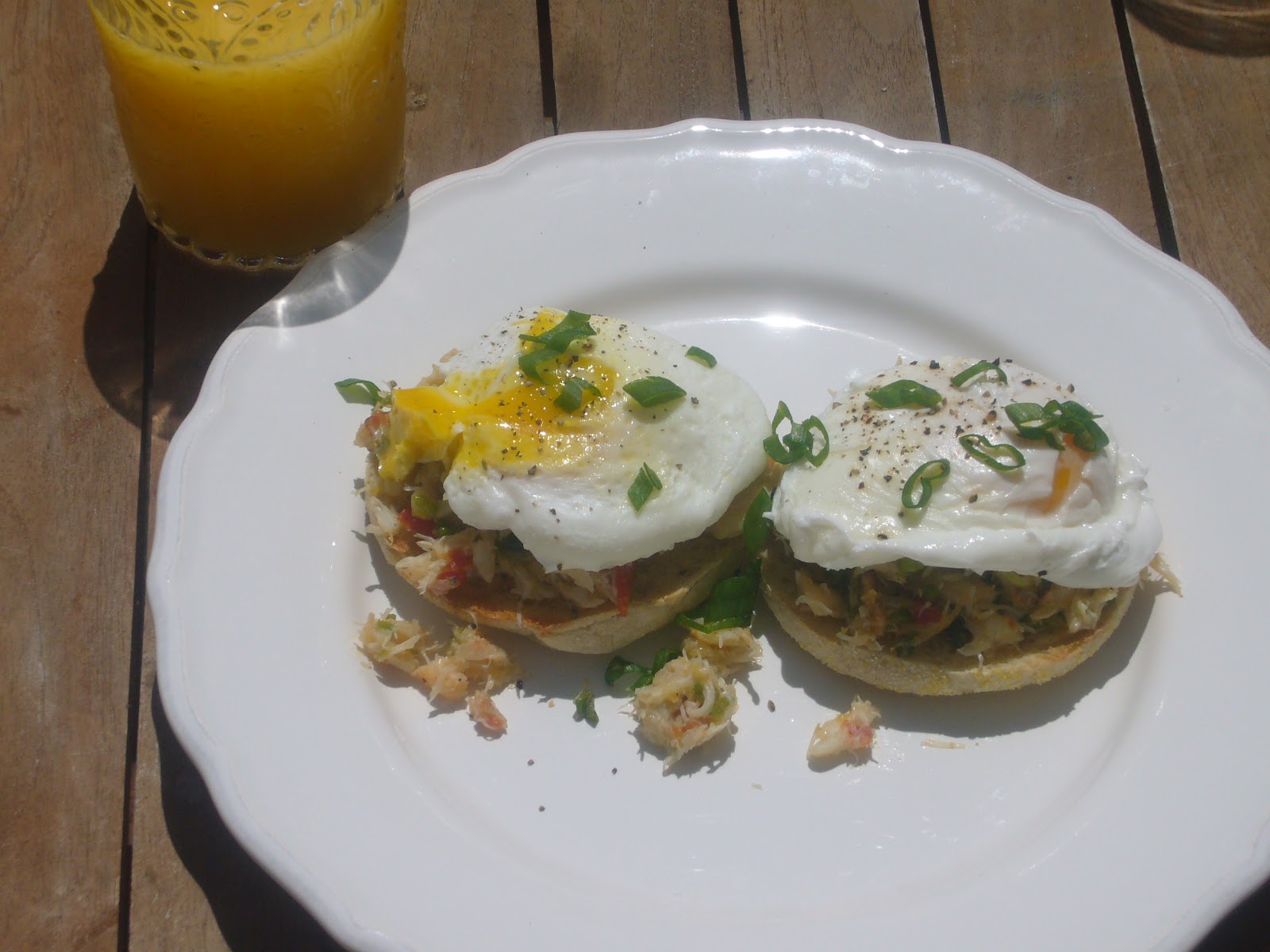 Kitchen Sink Diaries Crab Salad with Poached Eggs