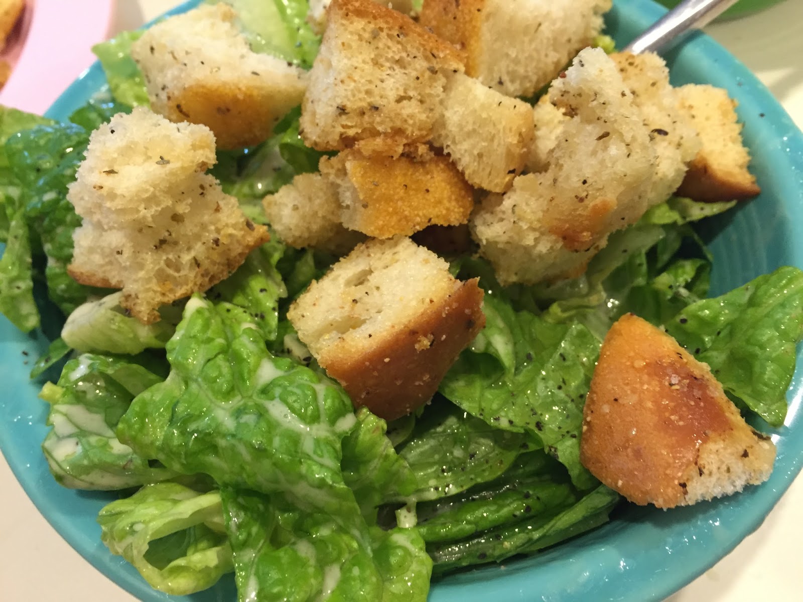 Recipe Caesar Salad with Homemade Croutons