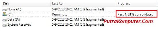 Proses Defrag Defrag