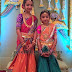 Cute Girls in Half Sarees