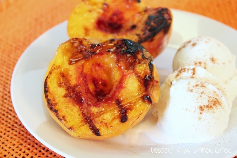 Honey & Cinnamon Grilled Peaches Dessert Now Dinner Later