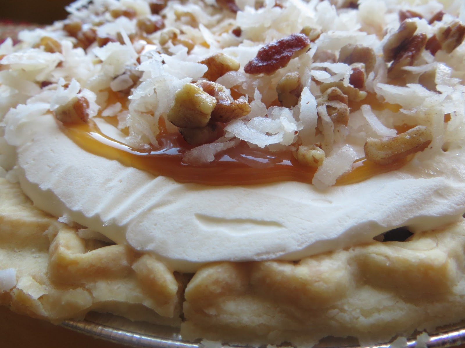 Constant Growing Amazement Cooks! Toasted Coconut Caramel Pie
