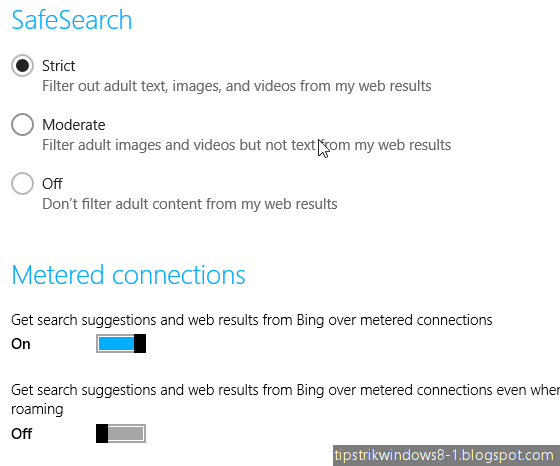 cara mengatur bing smart search di windows 8.1