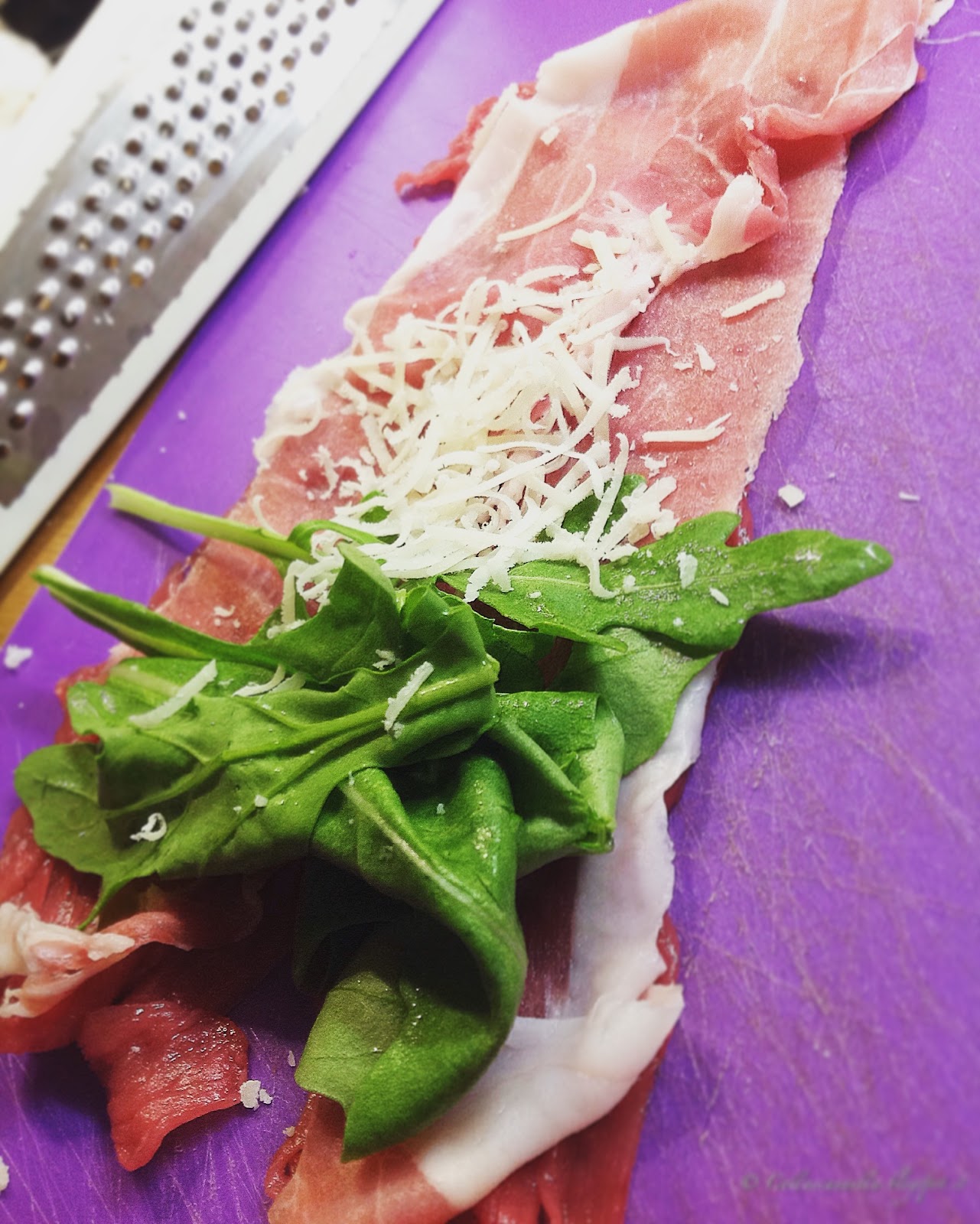Colla&Cannella "Involtini di straccetti con prosciutto e rucola"