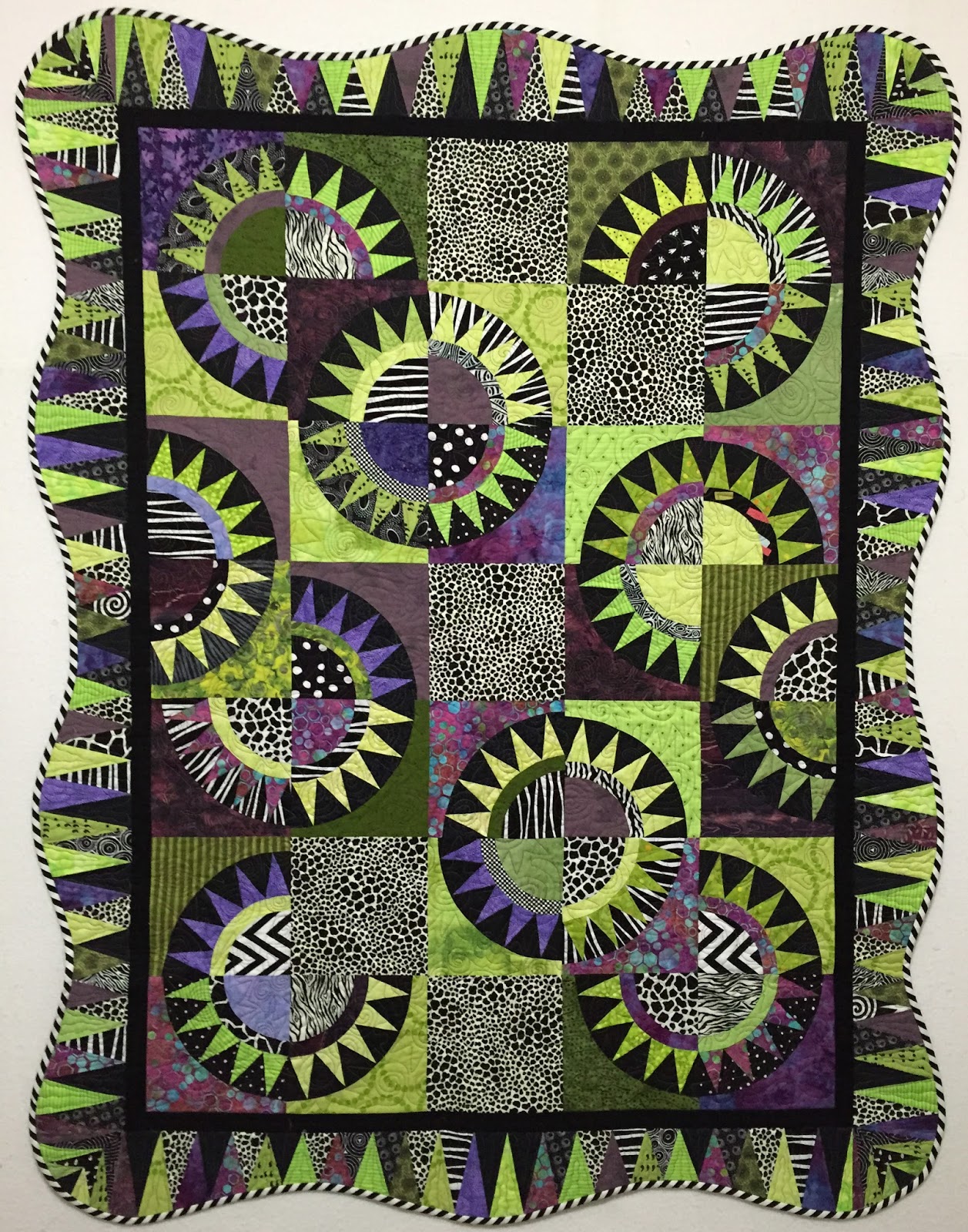 She Quilts It Binding on curved edged quilts