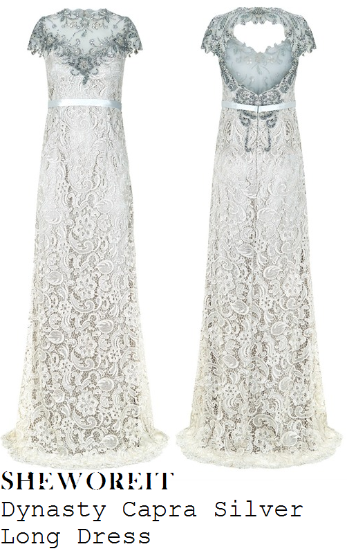 ferne-mccann-cream-silver-embellished-mesh-detail-cap-sleeve-lace-maxi-dress-gown-national-television-awards ferne-mccann-cream-silver-embellished-mesh-detail-cap-sleeve-lace-maxi-dress-gown-national-television-awards