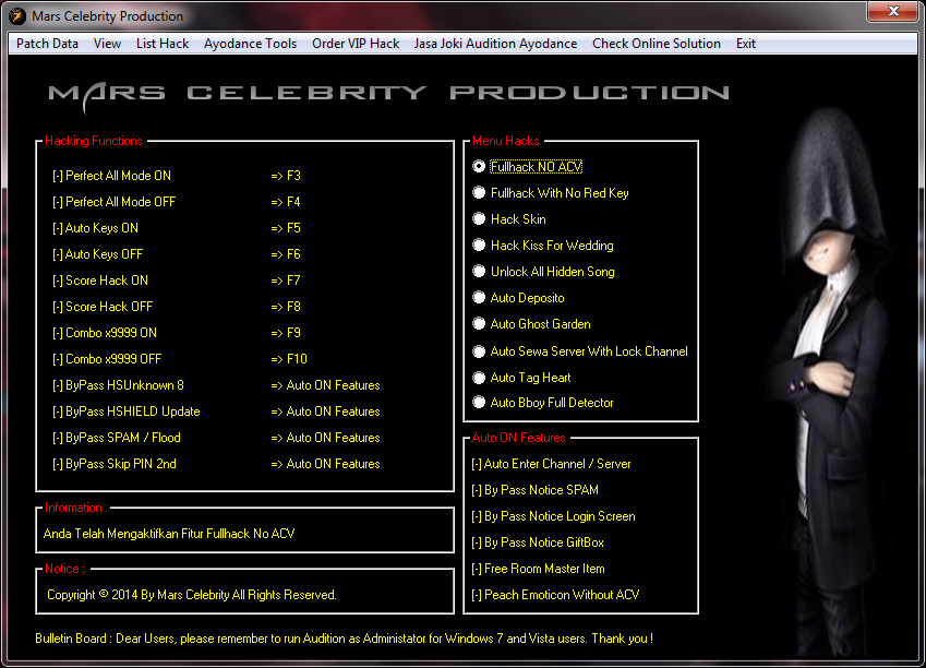 Cheat Audition Ayodance Fullhack V6108 BY MARS CELEBRITY