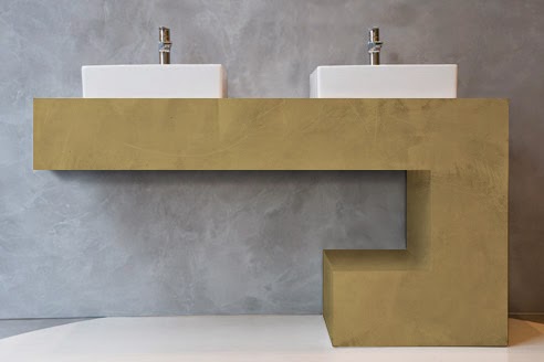 mueble lavabo doble microcemento lavabo microcemento