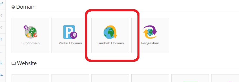 Tambah Domain Belajar Membuat Website