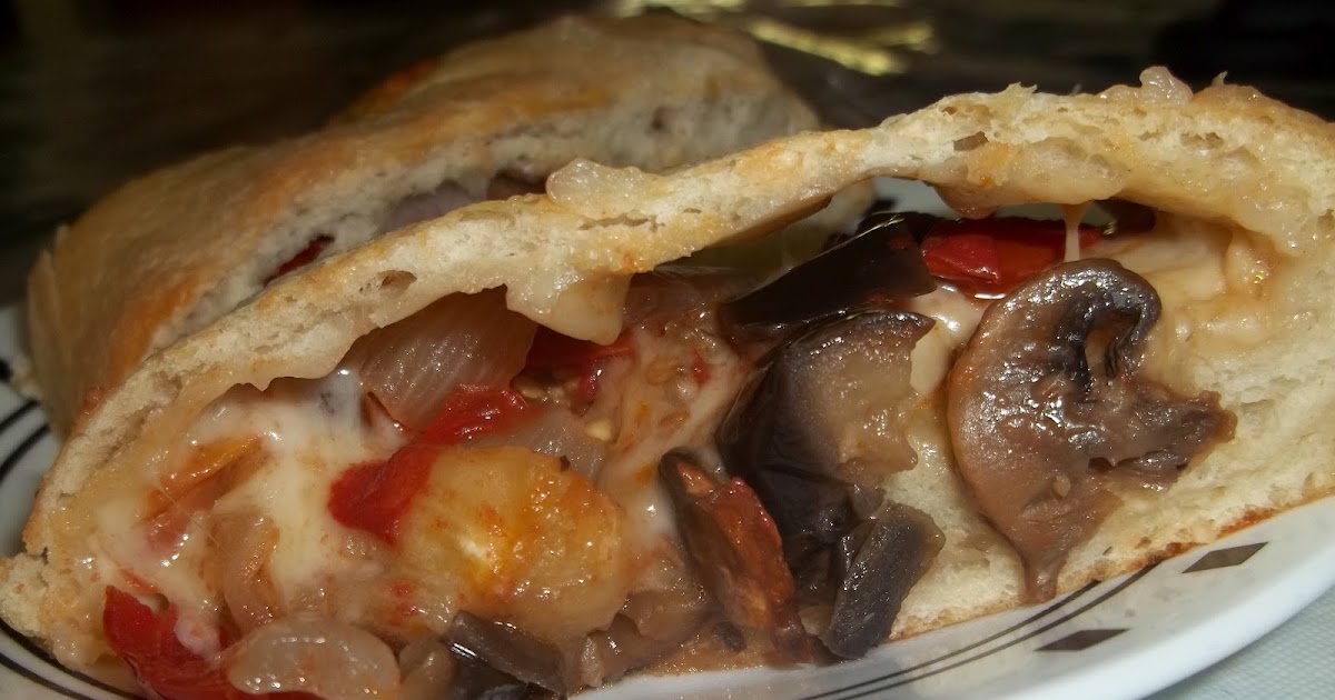 Roasted EggplantMushroomOnion and Tomatoe Stromoboli wwpp=3pt per slice