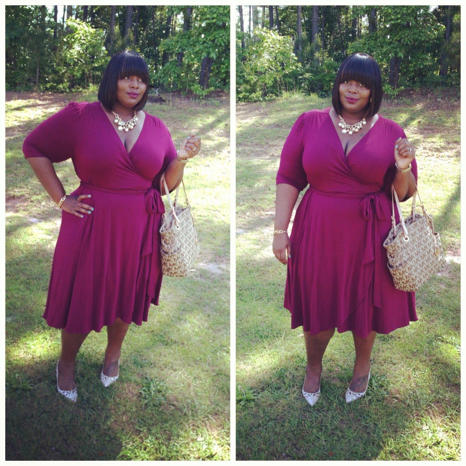 wrap dress on curvy girl