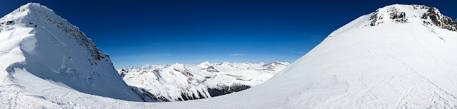 The President on the left, Vice President on the right, looking across the Little Yoho Valley.