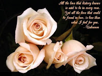 love quote and rose flower