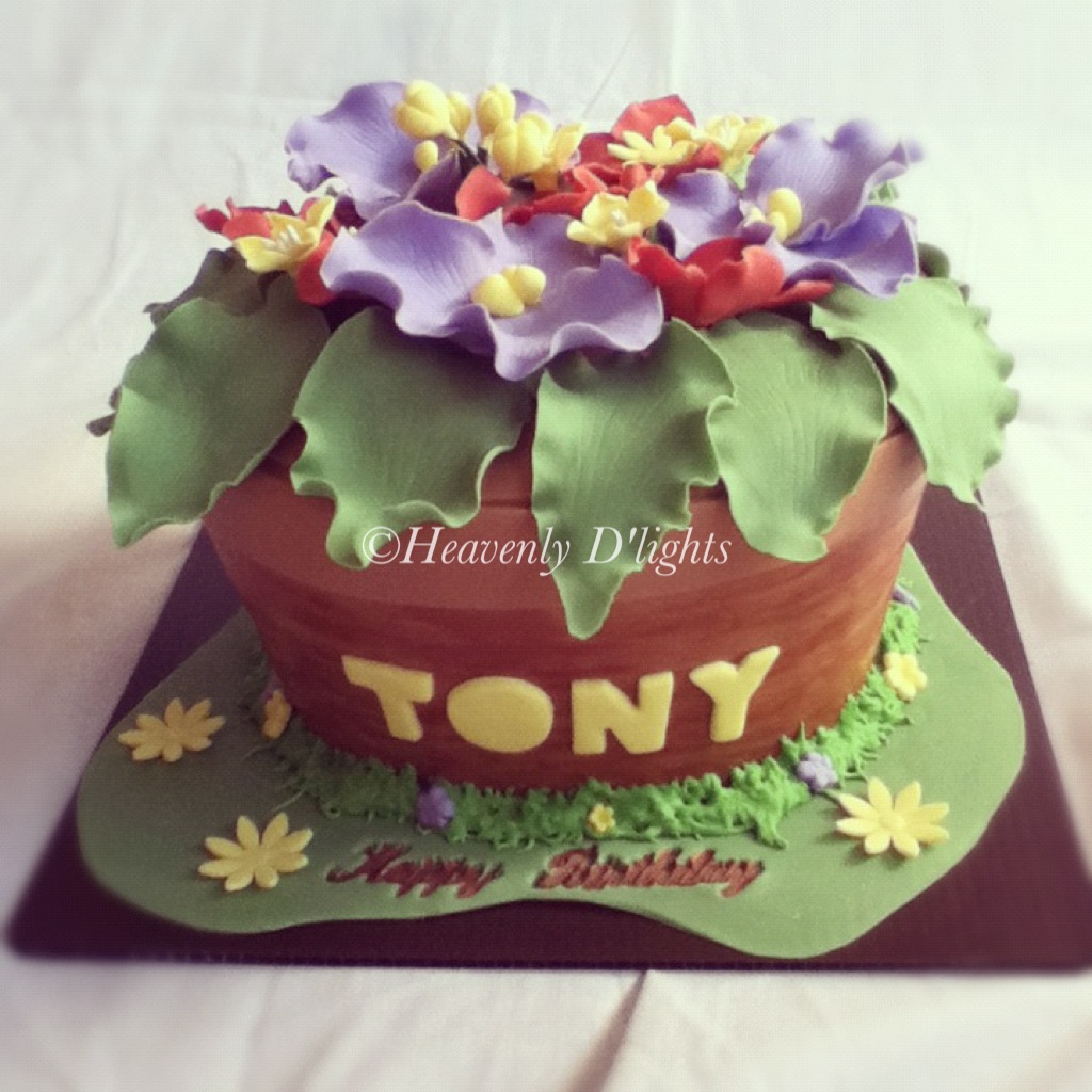 Heavenly D'lights Flower Pot Birthday Cake
