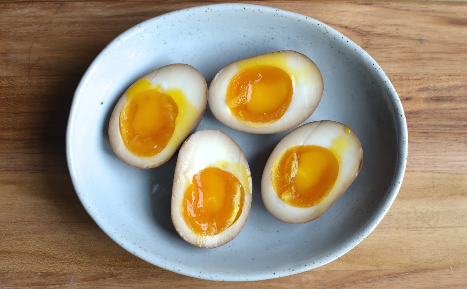 Playing with Flour Soy sauce eggs, with miso soba noodles