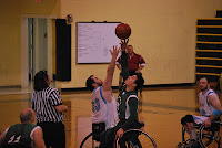 TarWheels' David Hix and The Celtics Omar Benitez "jump"-ball!