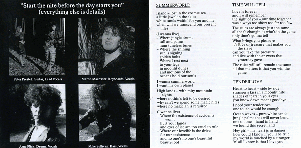 ULTRANITE - I Want My Own Planet (1989) booklet
