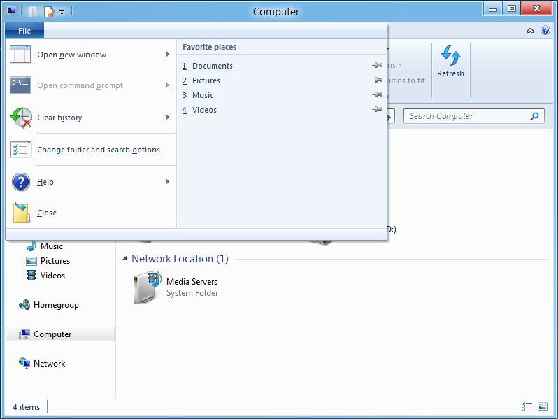 My Computer Preview on Windows 8 Windows Reality