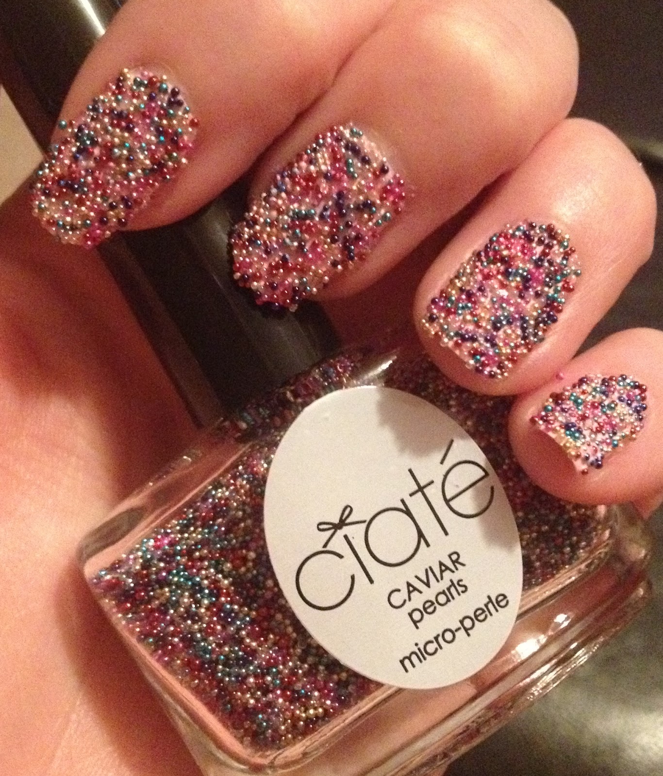 PRODUCT HAG: Nail Swatch: Ciate Caviar Manicure- Strawberry Milkshake/ Rainbow