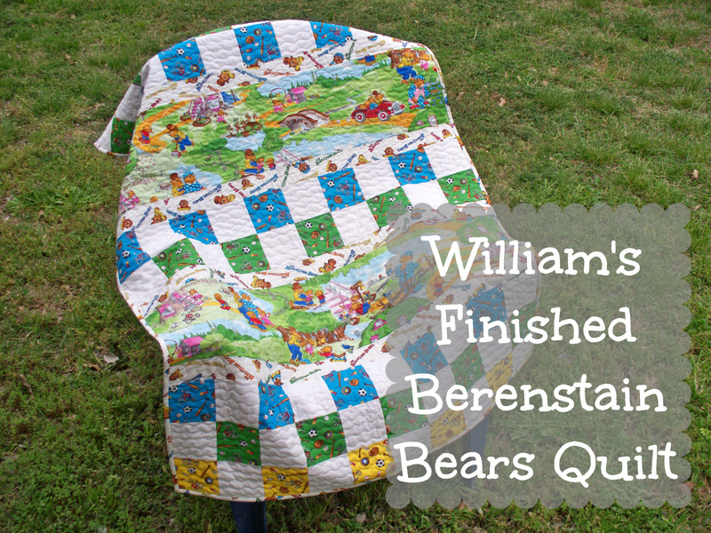 William’s Finished Berenstain Bears Quilt By Hilary Jordan