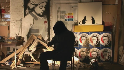 Banksy pinta a parede