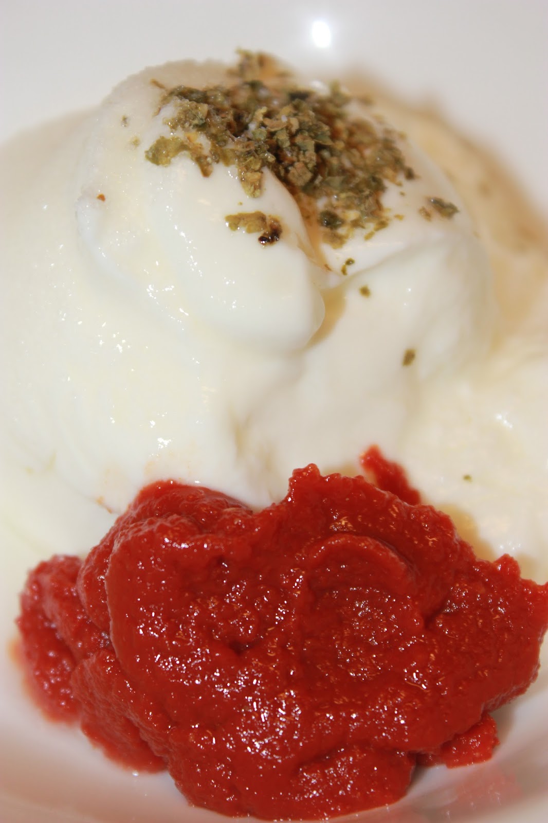 Soupedup Garden Thyme Panisse with Green Peppercorn Yogurt Sauce