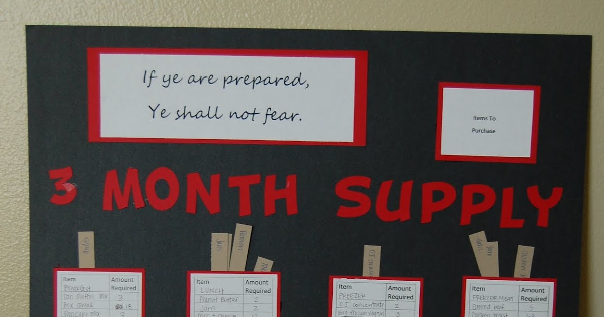 Small and Simple 3 Month Supply of Food Storage Step Two