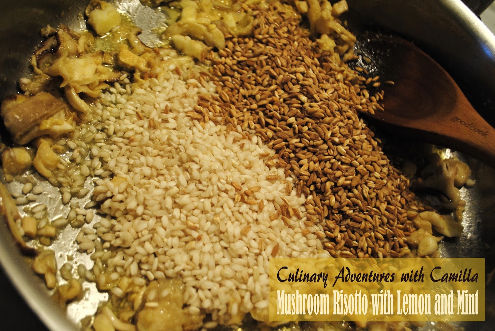 Mushroom Risotto with Lemon and Mint