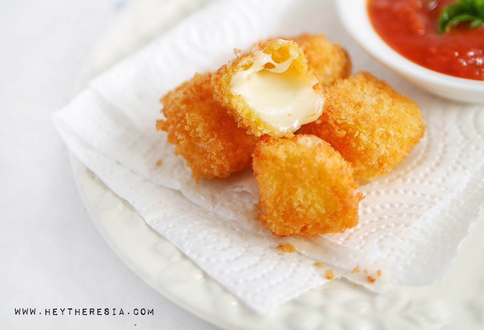 Resep Mozzarella Squares Fried Cheese Recipe HeyTheresia
