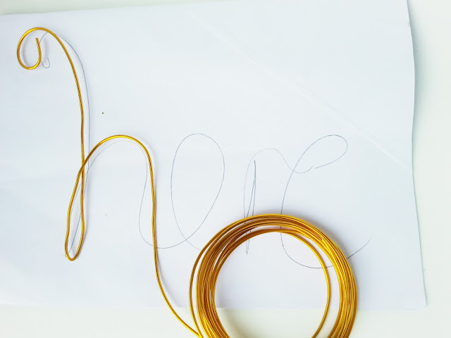 easy diy gold wire quote art