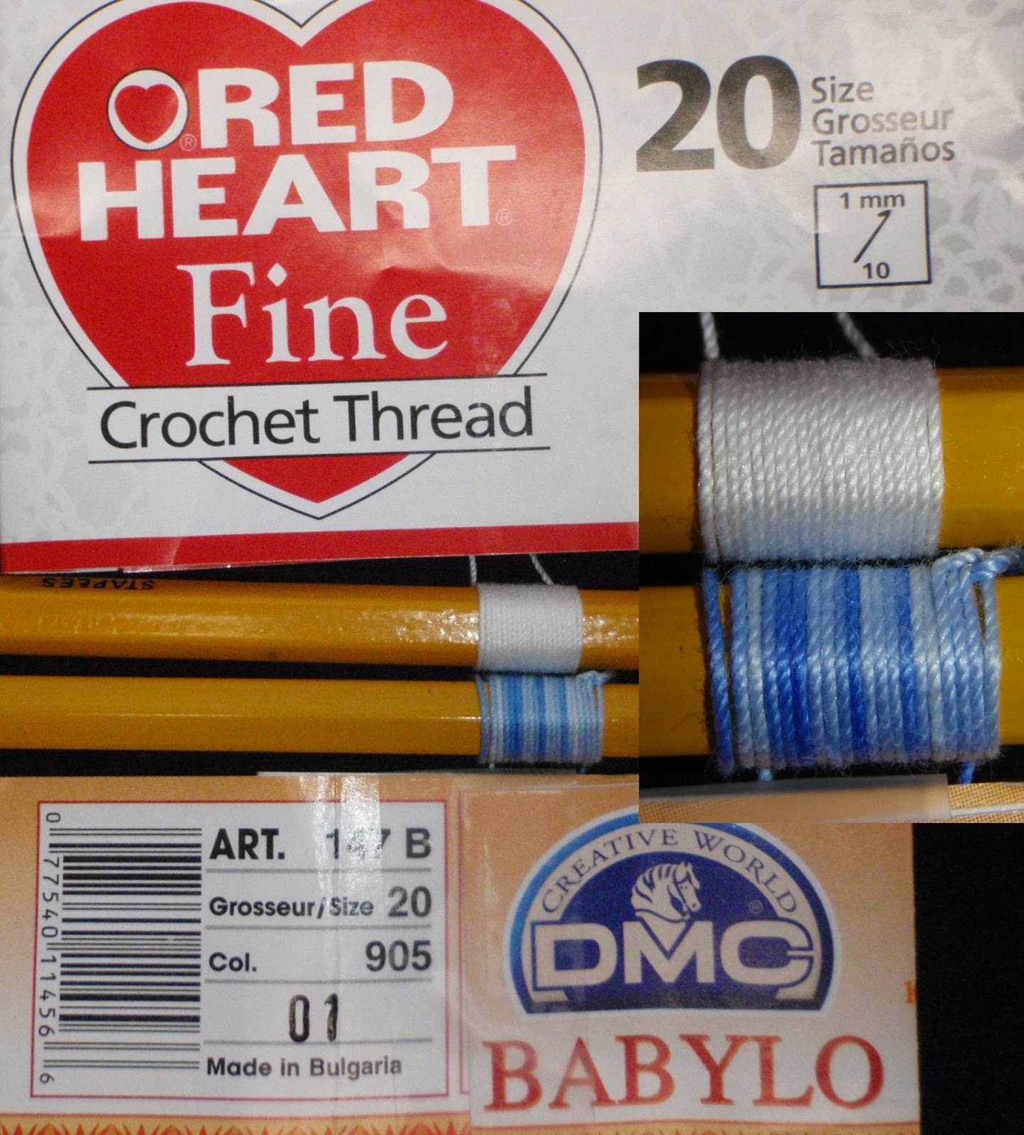 Entre lanzaderas Red Heart Fine Crochet Thread No. 20