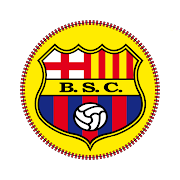 ESCUDO DE BARCELONA SPORTING CLUB CON DISEÑO (escudo barcelona sporting club fondo amarillo cosido)