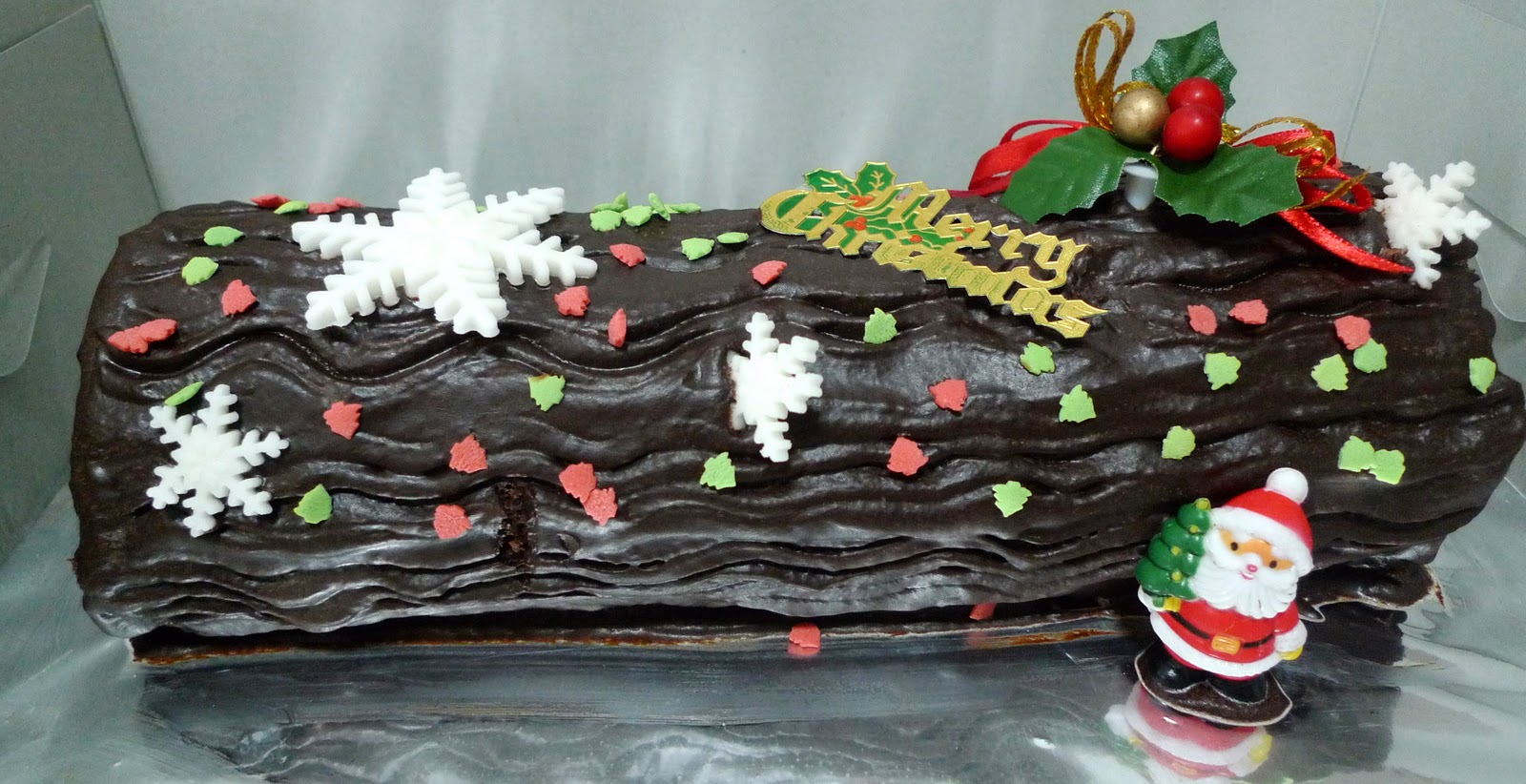 christmas log cake