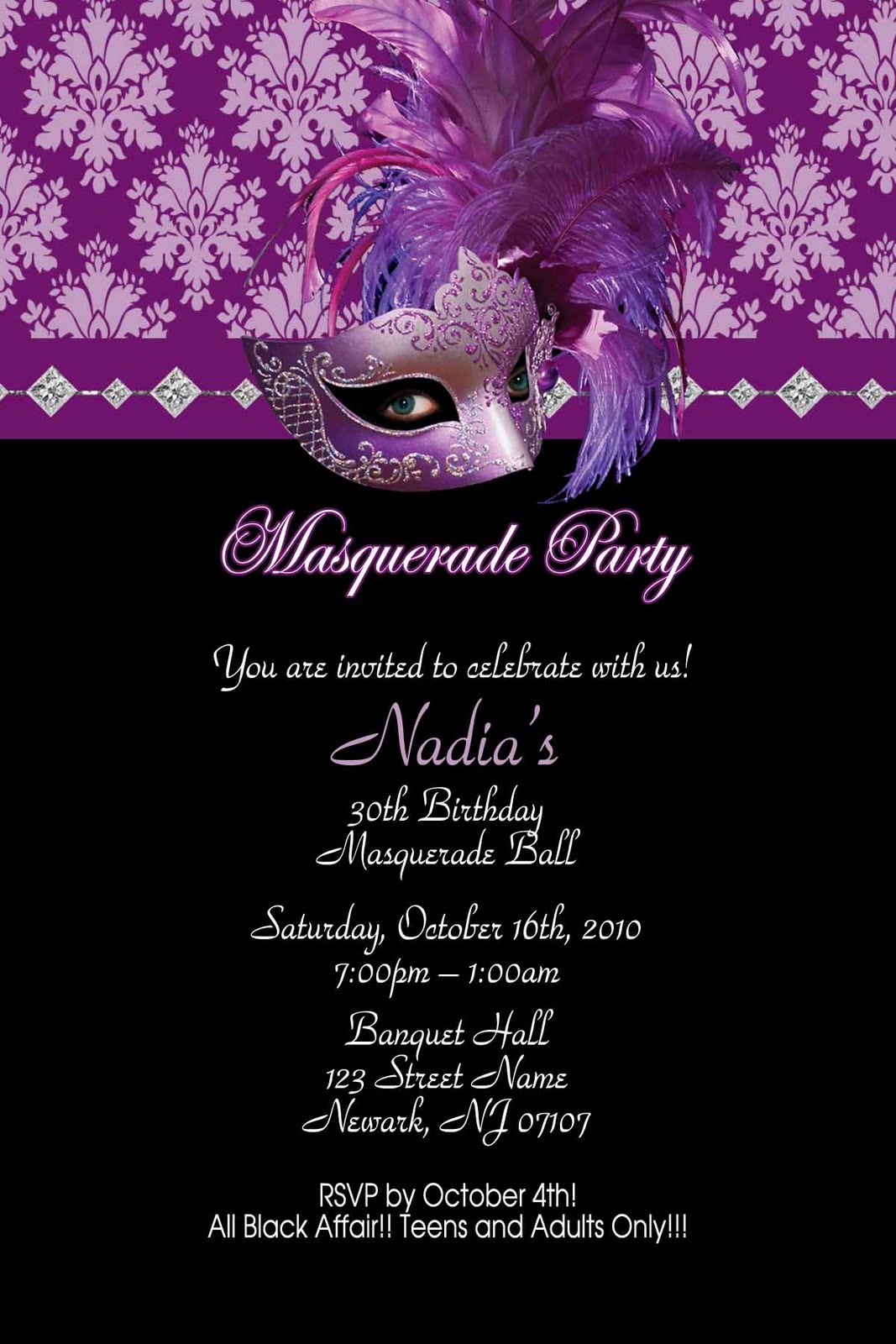 hollywood theme quinceanera quinceanera themes party masquerade invitation templates