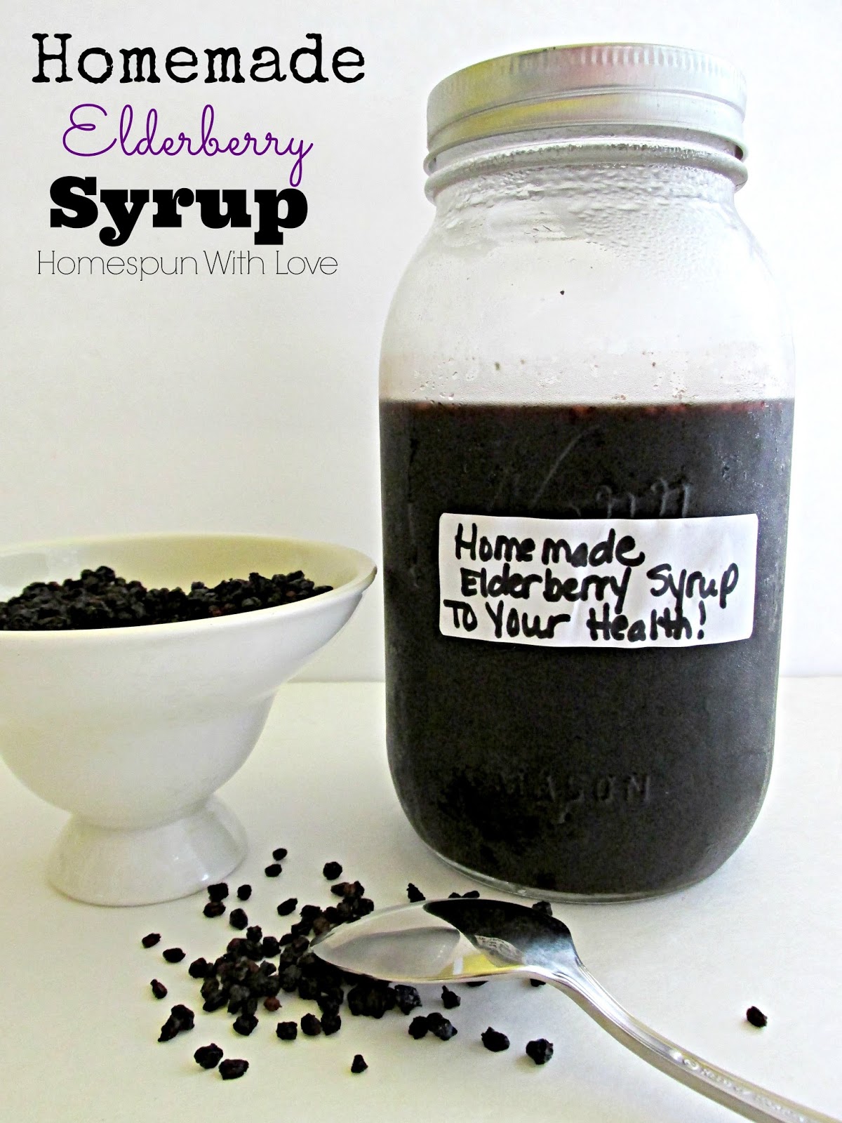 Homespun With Love Homemade Elderberry Syrup