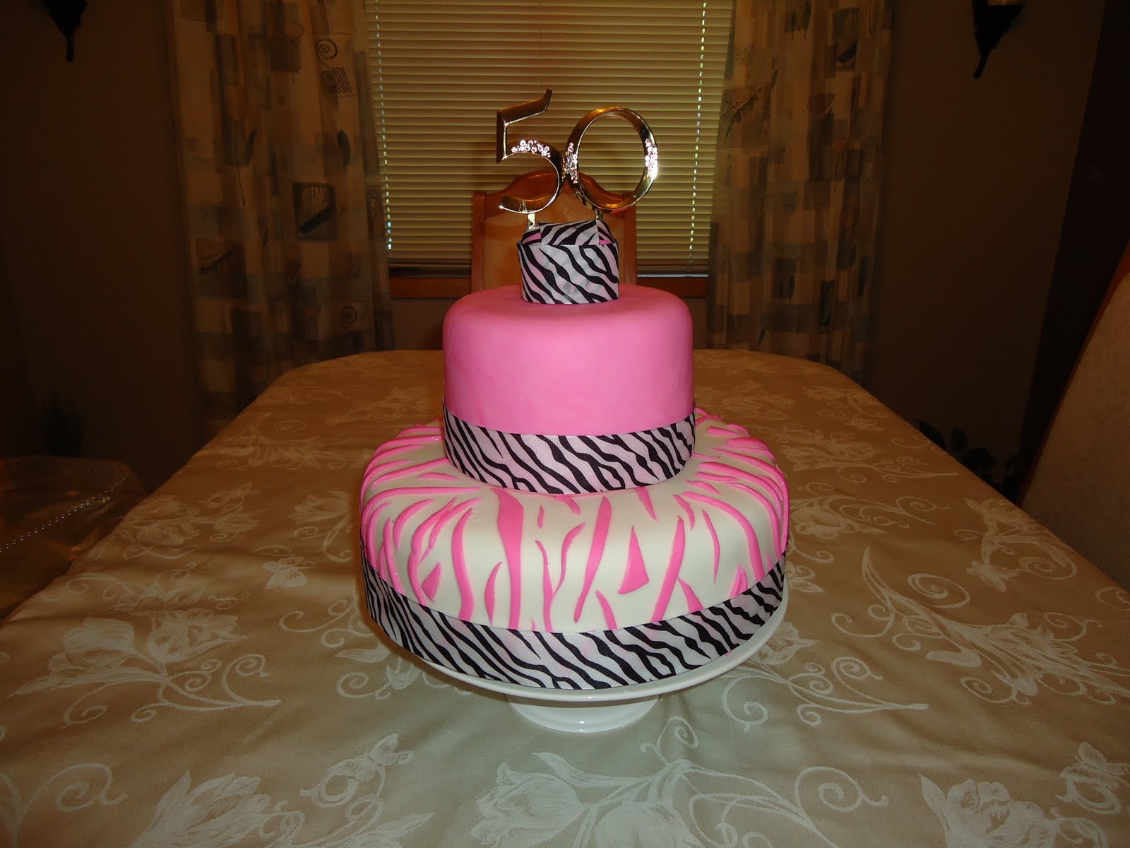 Cakes By Alissa 50th Zebra Birthday Cake
