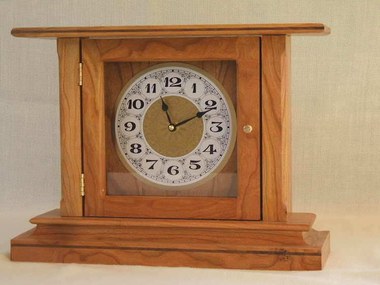 Cherry Wood Mantle Clock with Chime