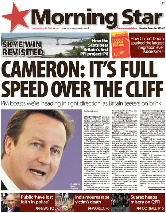 Boasting, bragging, opportunist, class-warrior Conman Cameron heads for the cliff