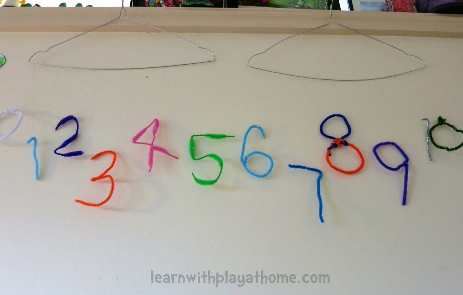 Learn with Play at Home Pipe Cleaner Numbers. Playful Maths